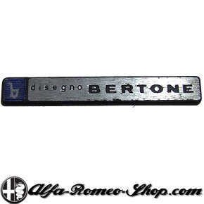 ALFA ROMEO DISEGNO DI BERTONE Metal chromium side badge Size 90 x 18 millimeters 